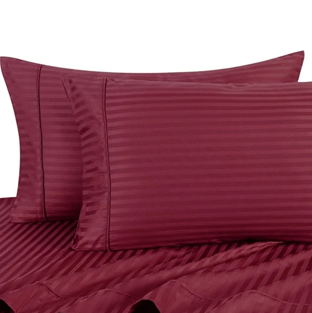 2 Burgundy Charter Club Pima cotton king pillowcases